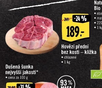 Hovězí přední bez kosti – kližka