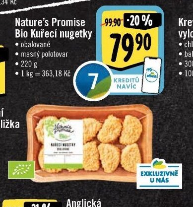 Nature's Promise Bio Kuřecí nugetky
