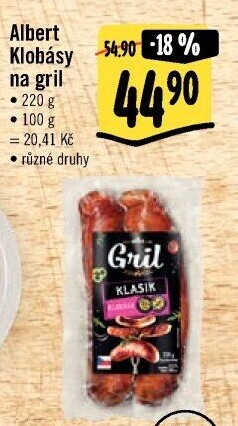 Klobásy na gril Albert Gril