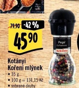 Mlýnek s kořením Kotányi