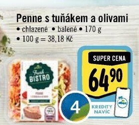 Penne s tuňákem Albert Fresh Bistro