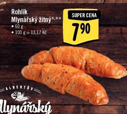 Rohlík Mlynářský žitný Albert