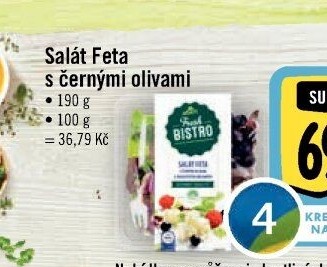 Salát Feta s černými olivami a jogurtovým dresinkem Albert Fresh Bistro
