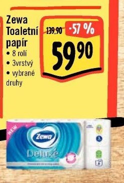 Toaletní papír 3vrstvý Deluxe Zewa