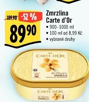 Zmrzlina ve vaničce Carte D'