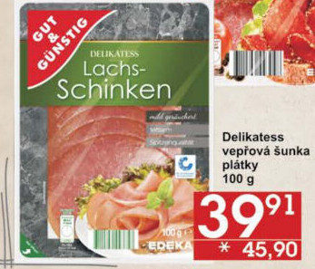 Šunka vepřová delikates Gut&amp