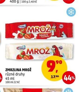 ZMRZLINA MROŽ různé druhy