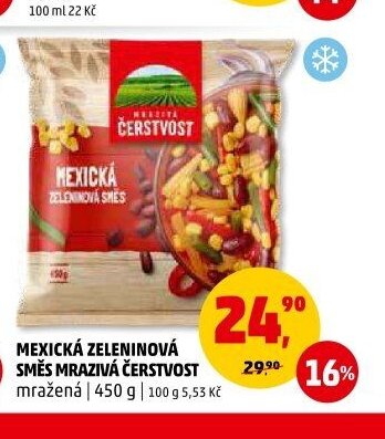 MEXICKÁ ZELENINOVÁ SMĚS MRAZIVÁ ČERSTVOST mražená