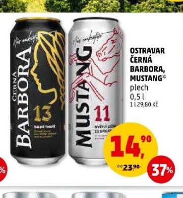 Ostravar Černá Barbora, Mustang plech 0,5 l