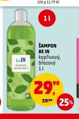 Šampon Be In kopřivový, březový 1 l