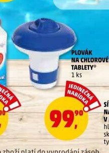 PLOVÁK NA CHLOROVÉ TABLETY