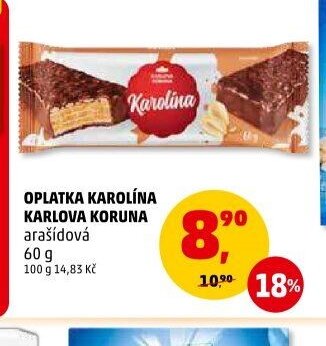 OPLATKA KAROLÍNA KARLOVA KORUNA