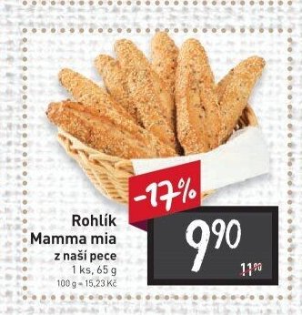 Rohlík Mamma mia z naší pece