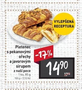 Pletenec s pekanovými ořechy a javorovým sirupem z naší pece