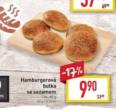 Hamburgerová bulka se sezamem