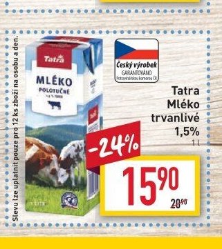 Tatra Mléko trvanlivé 1,5%