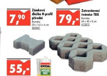Zámková dlažba H-profil přírodní - UNI HOBBY akcniletaky.com