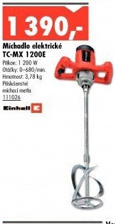 Míchač lepidel a malty TC-MX 1200 E Einhell Classic