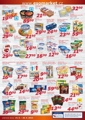 akční leták ESO MARKET 15.6.2022-26.6.2022