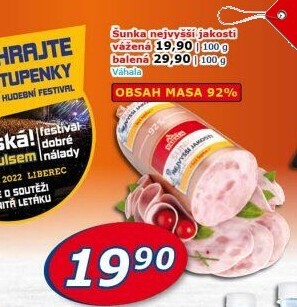 Šunka nejvyšší jakosti Váhala