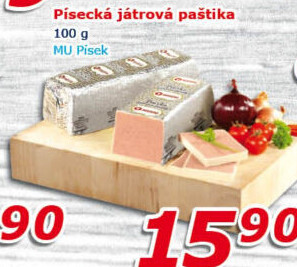 Paštika játrová písecká Maso uzeniny Písek