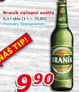 Pivo světlé výčepní 10° Braník