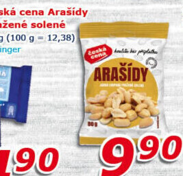 Pražené arašídy Česká cena