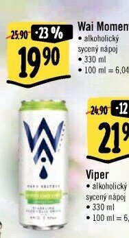 Alkoholický nápoj Hard Seltzer Wai Moment