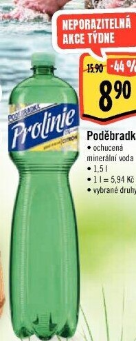 Ochucená voda Poděbradka