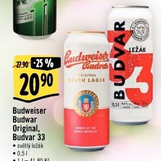Pivo světlý ležák B: Original Budweiser Budvar
