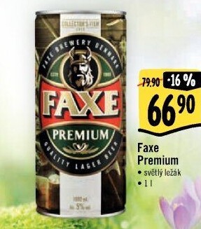 Pivo světlý ležák Premium Faxe