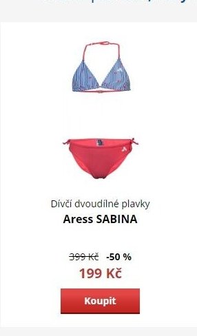 Dívčí dvoudílné plavky Aress SABINA