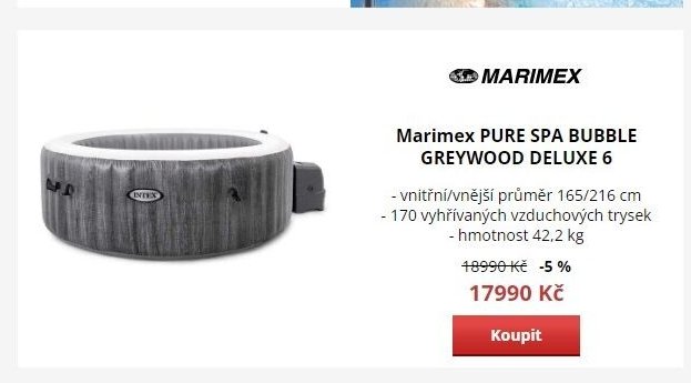 Marimex PURE SPA BUBBLE GREYWOOD DELUXE 6
