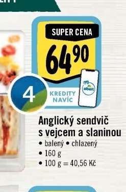 Anglický sendvič s vejcem a slaninou