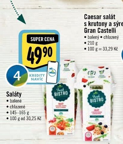 Caesar salát s krutony a sýrem Gran Castelli