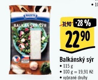 Balkánský sýr Madeta