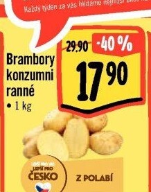Brambory konzumní rané