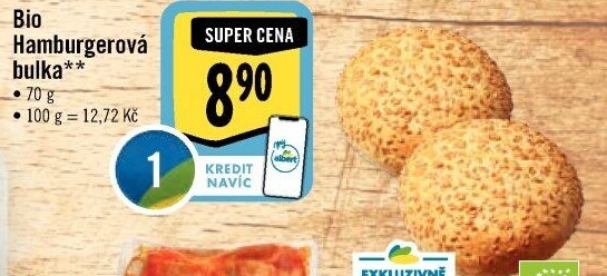 Bulka na hamburger bio