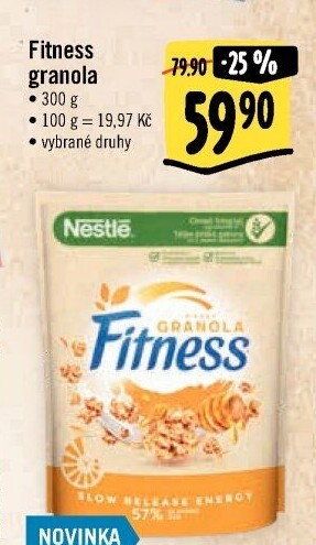 Cereálie Fitness granola Nestlé
