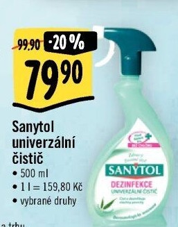 Dezinfekční čističe ve spreji Sanytol