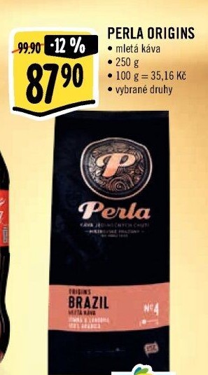 Mleté kávy Origins AH Perla