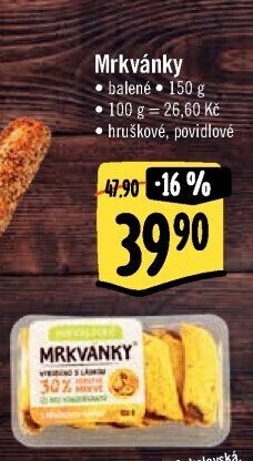 Mrkvánky s náplní Hukvaldské Pekárna Martina