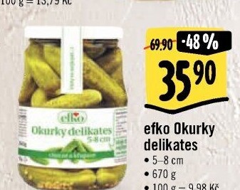 Okurky delikates Efko