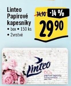Papírové kapesníčky 2vrstvé Linteo - box