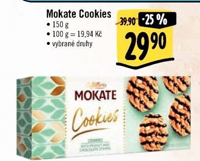 Sušenky Cookies Mokate Caffetteria