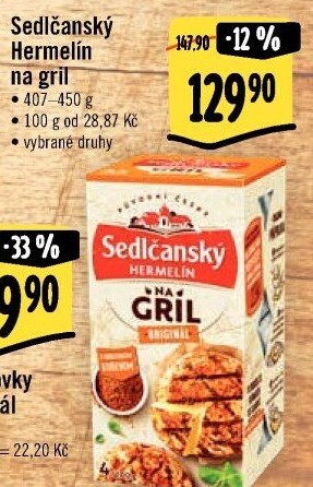 Sýr Hermelín na gril Sedlčanský