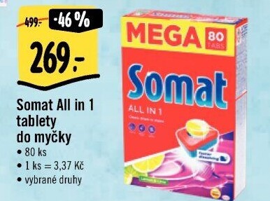 Tablety do myčky All in 1 Somat