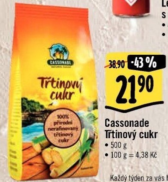 Třtinový cukr Cassonade