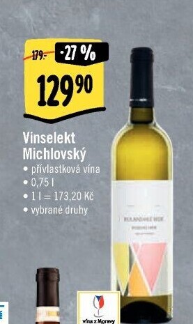 Vína Vinselekt Michlovský - přívlastková