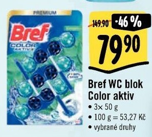 WC blok tuhý Color Aktiv Bref